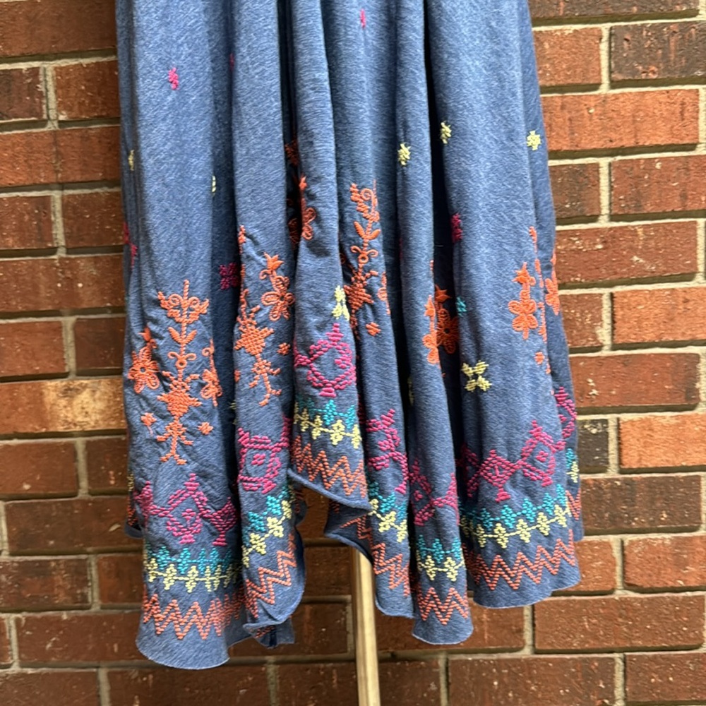 Johnny Was Blue Embroidered Dress - Picture 3 of 9